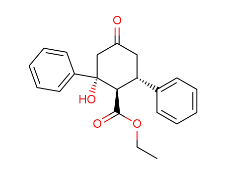 (1R,2R,6S)-2-Hydroxy-4-oxo-2,6-diphenyl-cyclohexanecarboxylic acid ethyl ester