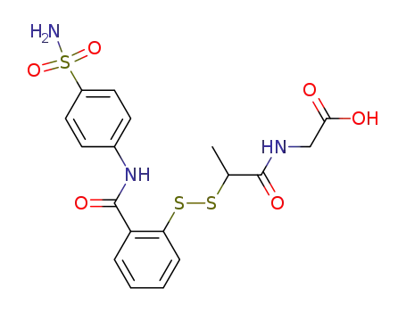 {2-[2-(4-Sulfamoylphenylcarbamoyl)phenyldisulfanyl]propionylamino}-acetic acid
