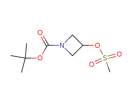 Molecular Structure of 141699-58-3 (1-(Tert-butoxycarbonyl)-3-(methanesulfonyloxy)azetidine)