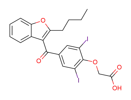2-n-butyl-3-(3,5-diiodo-4-carboxymethoxy-benzoyl)benzofuran