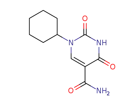 Molecular Structure of 37721-35-0 (5-Pyrimidinecarboxamide, 1-cyclohexyl-1,2,3,4-tetrahydro-2,4-dioxo-)