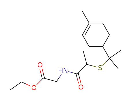 {2-[1-methyl-1-(4-methyl-cyclohex-3-enyl)-ethylsulfanyl]-propionylamino}-acetic acid ethyl ester