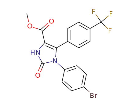 1-(4-bromo-phenyl)-2-oxo-5-(4-trifluoromethyl-phenyl)-2,3-dihydro-1H-imidazole-4-carboxylic acid methyl ester