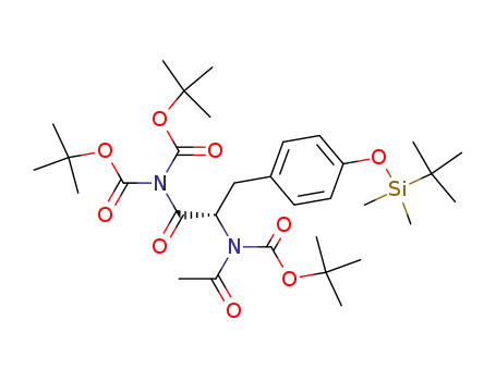 N-α-(acetyl-tert-butoxycarbonyl)-O-(tert-butyl(dimethyl)silyl)-N,N-di(tert-butoxycarbonyl)-L-tyrosinamide