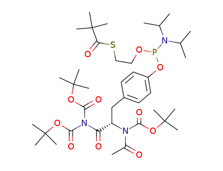 O-[N-(acetyl-Boc)-L-tyrosinyl-N,N-di-Boc-amide]-O-(S-pivaloyl-2-thioethyl)-N,N-diisopropyl phosphoramidite