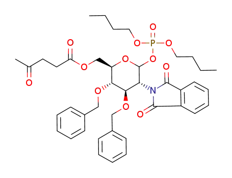 3,4-di-O-benzyl-2-deoxy-6-O-levulinyl-2-phthalimido-D-glucopyranose-1-dibutylphosphate