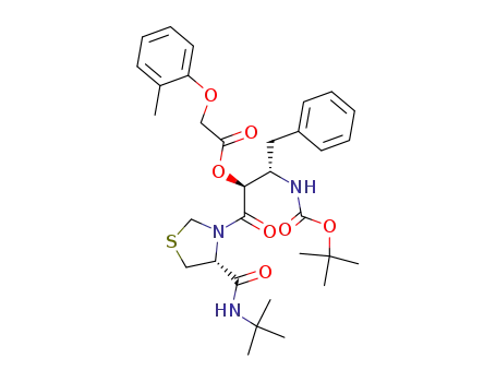 (1S,2S)-2-[(tert-butoxycarbonyl)amino]-1-({(4R)-4-[(tert-butylamino)carbonyl]-1,3-thiazolan-3-yl}carbonyl)-3-phenylpropyl 2-(2-methylphenoxy)acetate