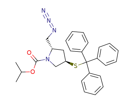 1-Pyrrolidinecarboxylic acid, 2-(azidomethyl)-4-[(triphenylmethyl)thio]-,
1-methylethyl ester, (2S,4R)-