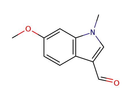 Molecular Structure of 202807-44-1 (6-METHOXY-1-METHYL-1H-INDOLE-3-CARBALDEHYDE)