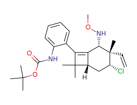 [2-((1R,3R,4S,5S)-3-Chloro-5-methoxyamino-4,8,8-trimethyl-4-vinyl-bicyclo[4.2.0]oct-6-en-7-yl)-phenyl]-carbamic acid tert-butyl ester