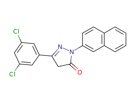 Molecular Structure of 907190-28-7 (3H-Pyrazol-3-one,
5-(3,5-dichlorophenyl)-2,4-dihydro-2-(2-naphthalenyl)-)