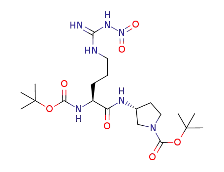 (3R)-3-({(2S)-2-[(tert-butoxycarbonyl)amino]-5-(3-nitroguanidino)pentanoyl}amino)pyrrolidine-1-carboxylic acid tert-butyl ester