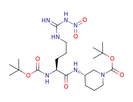 (3R)-3-({(2S)-2-[(tert-butoxycarbonyl)amino]-5-(3-nitroguanidino)pentanoyl}amino)piperidine-1-carboxylic acid tert-butyl ester