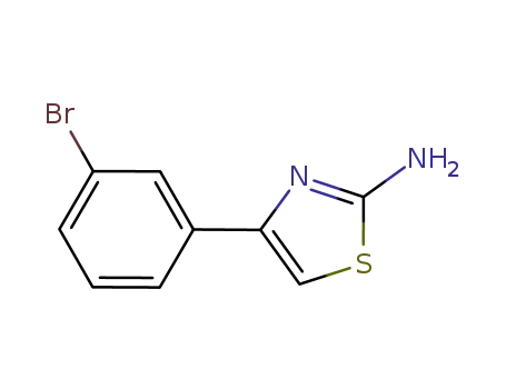 Molecular Structure of 105512-81-0 (4-(3-BROMO-PHENYL)-THIAZOL-2-YLAMINE)
