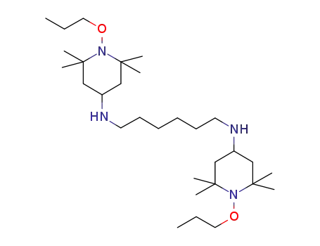 Molecular Structure of 297748-90-4 (1,6-Hexanediamine,
N,N'-bis(2,2,6,6-tetramethyl-1-propoxy-4-piperidinyl)-)