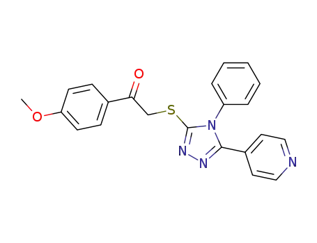 1-(4-methoxyphenyl)-2-[(4-phenyl-5-pyridin-4-yl-4H-1,2,4-triazol-3-yl)thio]ethanone