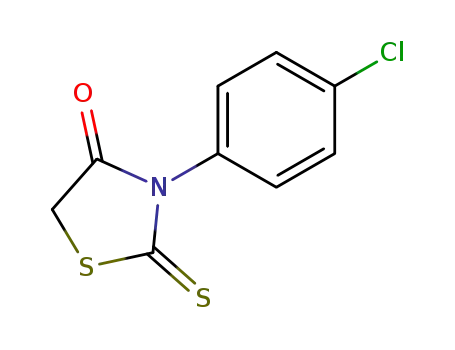 Molecular Structure of 13037-55-3 (3-(4-chlorophenyl)-2-sulfanylidene-thiazolidin-4-one)