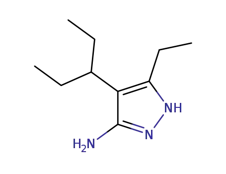 3-amino-5-ethyl-4-(3-pentyl)pyrazole