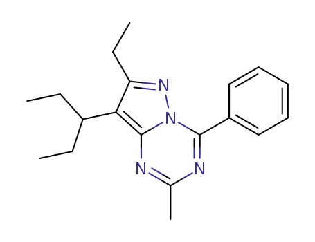 4-phenyl-8-(3-pentyl)-7-ethyl-2-methyl-pyrazolo[1,5-a]-1,3,5-triazine