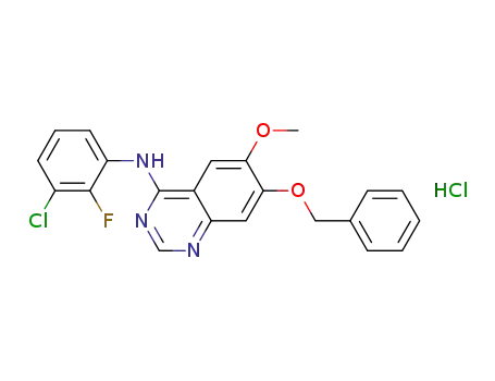 7-(benzyloxy)-N-(3-chloro-2-fluorophenyl)-6-methoxyquinazolin-4-amine hydrochloride