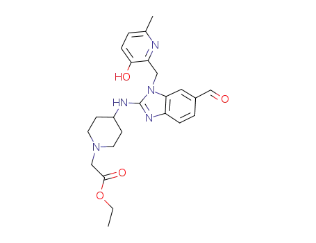 {4-[6-formyl-1-(3-hydroxy-6-methylpyridin-2-ylmethyl)-1H-benzoimidazol-2-ylamino]piperidin-1-yl}acetic acid ethyl ester