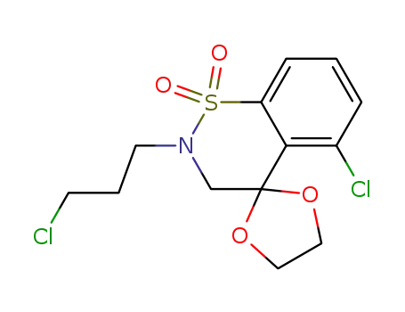 5-chloro-2-(3-chloropropyl)-3,4-dihydro-2H-1,2-benzothiazin-4-one 1,1-dioxide ethylene acetal