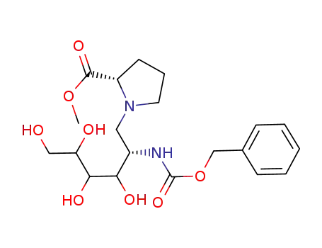 1,2-dideoxy-1-[(2S)-2-(methoxycarbonyl)-1-pyrrolidinyl]-2-[[(phenylmethoxy)carbonyl]amino]-D-glycero-hexitol