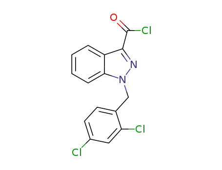 Molecular Structure of 874110-84-6 (1H-Indazole-3-carbonyl chloride, 1-[(2,4-dichlorophenyl)methyl]-)