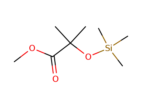 Molecular Structure of 162012-24-0 (Propanoic acid, 2-methyl-2-[(trimethylsilyl)oxy]-, methyl ester)