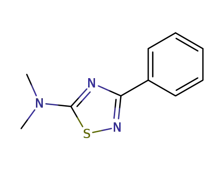 Molecular Structure of 35547-63-8 (1,2,4-Thiadiazol-5-amine, N,N-dimethyl-3-phenyl-)
