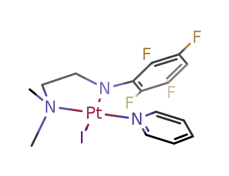 c(N),d(N')-{N,N-dimethyl-N'-(2,3,5,6-tetrafluorophenyl)ethane-1,2-diaminato(1-)}-b-iodo-a-pyridineplatinum(II)