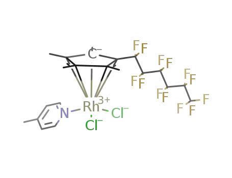 dichloro-(perfluorohexyl)tetramethylcyclopentadienyl-(4-methylpyridine)-rhodium(III)
