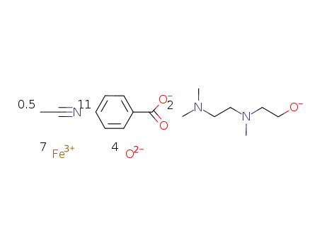 Fe7O4(O2CPh)11(2-[[2-(dimethylamino)ethyl]methylamino]ethanol(1-))2*0.5MeCN