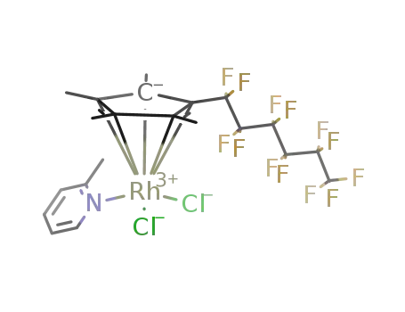 dichloro-(perfluorohexyl)tetramethylcyclopentadienyl-(2-methylpyridine)-rhodium(III)