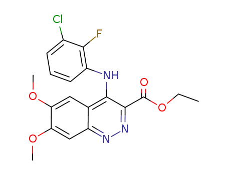 ethyl 4-[(3-chloro-2-fluorophenyl)amino]-6,7-dimethoxycinnoline-3-carboxylate