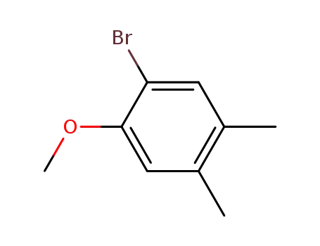 Molecular Structure of 33500-88-8 (Benzene, 1-bromo-2-methoxy-4,5-dimethyl-)