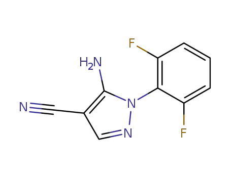 Molecular Structure of 1188285-05-3 (5-amino-1-(2,6-difluorophenyl)-1H-pyrazole-4-carbonitrile)