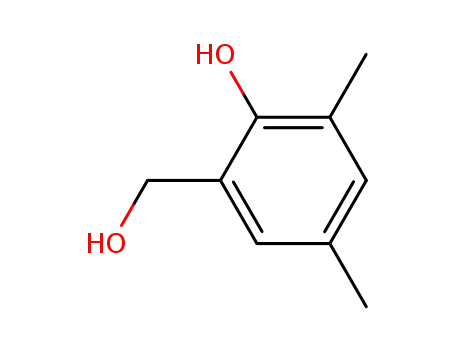 Molecular Structure of 4397-13-1 (Benzenemethanol,2-hydroxy-3,5-dimethyl- )