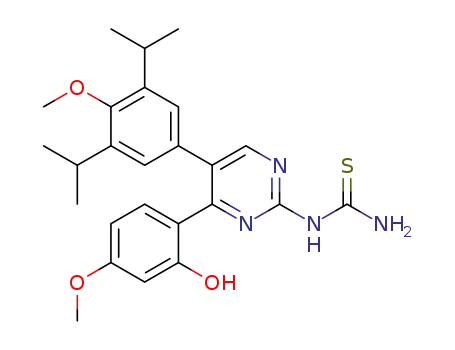 1-{4-(2-hydroxy-4-methoxyphenyl)-5-[4-methoxy-3,5-bis(1-methylethyl)phenyl]pyrimidin-2-yl}thiourea