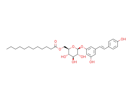 (E)-1-(3-(6'-O-lauroyl)-β-D-glucopyranosyloxy-5-hydroxyphenyl)-2-(4-hydroxyphenyl)ethene