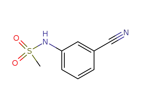Molecular Structure of 50790-30-2 (N-(3-CYANOPHENYL)METHANESULFONAMIDE)