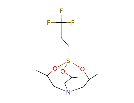 Molecular Structure of 63453-67-8 (2,8,9-Trioxa-5-aza-1-silabicyclo[3.3.3]undecane,
3,7,10-trimethyl-1-(3,3,3-trifluoropropyl)-)