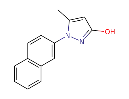 Molecular Structure of 1192140-15-0 (5-Methyl-1-(naphthalen-2-yl)-1H-pyrazol-3-ol)
