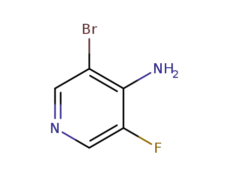 Molecular Structure of 1214326-89-2 (4-Amino-3-bromo-5-fluoropyridine)