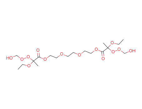 Molecular Structure of 64981-68-6 (Propanoic acid, 2-ethoxy-2-[(hydroxymethyl)dioxy]-,
1,2-ethanediylbis(oxy-2,1-ethanediyl) ester)