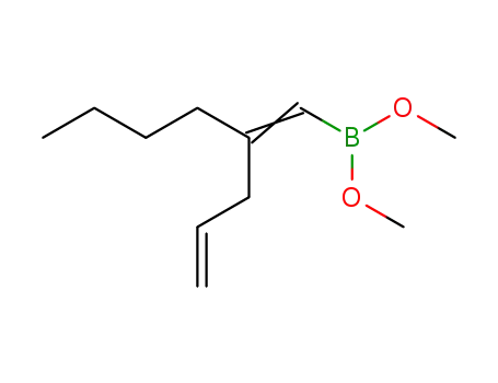 Molecular Structure of 21223-14-3 (Boronic acid, [2-(2-propenyl)-1-hexenyl]-, dimethyl ester)