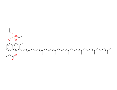 4-((diethoxyphosphoryl)oxy)-2-((2E,6E,10E,14E,18E,22E)-3,7,11,15,19,23,27-heptamethyloctacosa-2,6,10,14,18,22,26-heptaen-1-yl)-3-methylnaphthalen-1-yl propionate