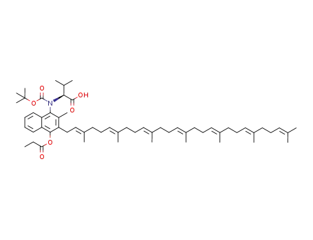 3-((2E,6E,10E,14E,18E,22E)-3,7,11,15,19,23,27-heptamethyloctacosa-2,6,10,14,18,22,26-heptaen-1-yl)-2-methyl-4-(propionyloxy)naphthalen-1-yl (tert-butoxycarbonyl)-L-valinate