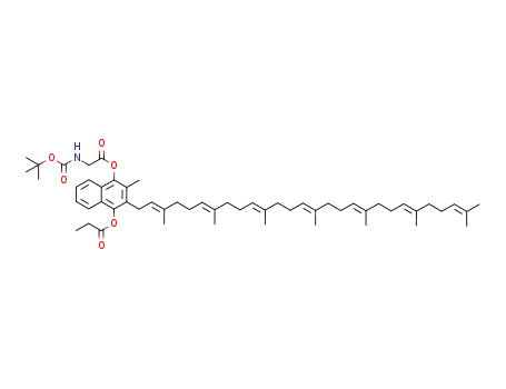 4-(((tert-butoxycarbonyl)glycyl)oxy)-2-((2E,6E,10E,14E,18E,22E)-3,7,11,15,19,23,27-heptamethyloctacosa-2,6,10,14,18,22,26-heptaen-1-yl)-3-methylnaphthalen-1-yl propionate
