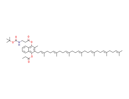 3-((2E,6E,10E,14E,18E,22E)-3,7,11,15,19,23,27-heptamethyloctacosa-2,6,10,14,18,22,26-heptaen-1-yl)-2-methyl-4-(propionyloxy)naphthalen-1-yl 3-((tert-butoxycarbonyl)amino)propanoate